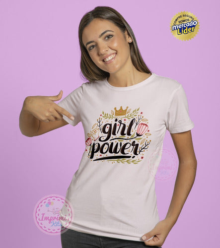 #01 Diseños Remeras Mujer Girl Power Sublimar Feminista 1