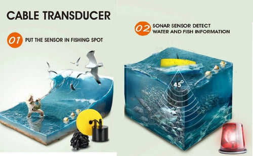 Sonar Portátil Para Pesca Fish Finder Com Sonda Ultra-sônica 6