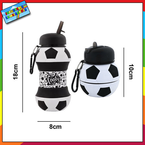 Flexible Silicone Football Shape Kids School Collapsible Bottle 19