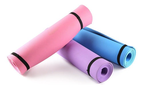 Yoga Pilates Fitness Exercise Mat 5mm - Blue PVC Mat 2