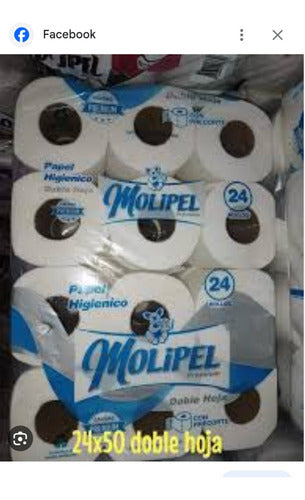 Papel Higienico Doble Hoja Blanco Polar X 50 Mts X 24 Rollos 1