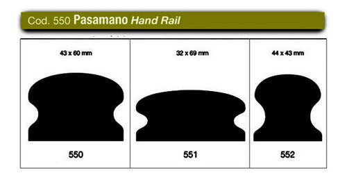 Decoforma Molduras Pasamano Pino Clear 43mm X 44mm X 3.05m #552 1