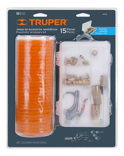 Truper 15-Piece Air Compressor Kit Set 19094 1