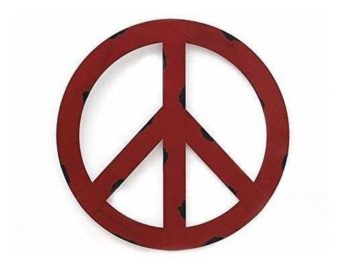 Rainbow Handcrafts Vintage Metal Peace Sign 0