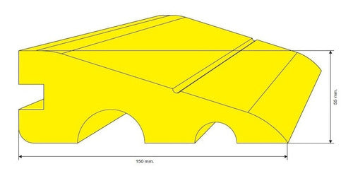 BienProtegido: Bajada Para Cordón De Garage Y Estacionamiento - PVC - 5,5 Cm 1