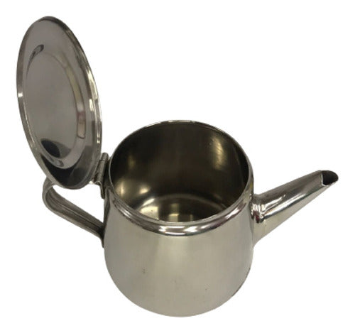 Stainless Steel Teapot Pitcher with Lid 9cm - 2 Person - Tetera Jarra De Acero Inoxidable Con Tapa 9 Cm 2 Persona