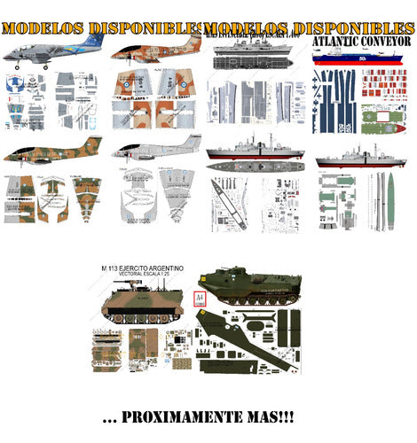 Fokker F28 TC-52 Argentina Air Force Esc 1.70 Papercraft 3