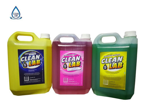 Clean Lab SRL Pack Limpieza Detergente Lavandina Desodorante X 5 Lt Envio 1