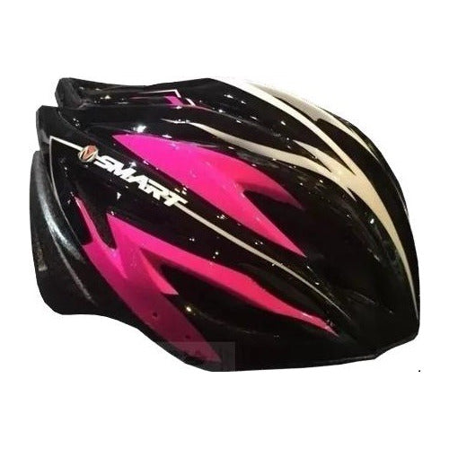 Smart Dama Bicycle Helmet Black/Pink - 25 Vents C/Visor - Works! 0