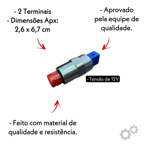 1766219 Solenoide Da Bomba Injetora P/ Retro Cat 315b 12v 2