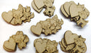 10 Animalitos Nórdicos 9cm Corazón Fibrofacil Mdf Souvenirs 1