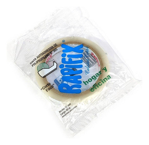 Rapifix Transparent Adhesive Tape 12mm X 60mts X 24 Units 0