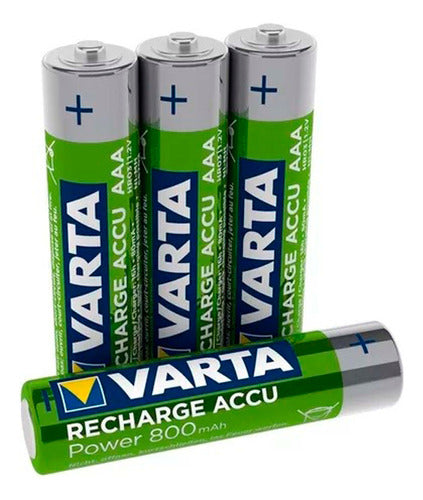 Pila Recargable Varta Aaa 800mah Precargadas Por 4 Pilas 2