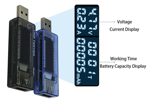 Medidor Usb Voltímetro Amperimetro Consumo Tempo Teste Carga 3