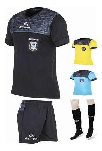 Full Athix Referee Kit AFA / 3 Jerseys + Shorts + Socks 0