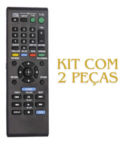 Kit 2 Controle Para Dvd Blu-ray Sony Rmt-b120 S1100 3100 1