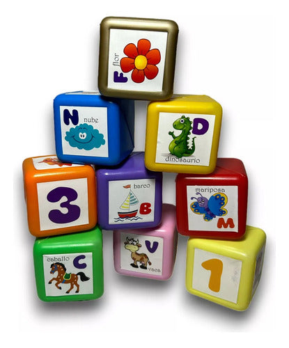 Arcobaleno Stacking Educational Cubes for Babies - Numbers and Letters Tower 0