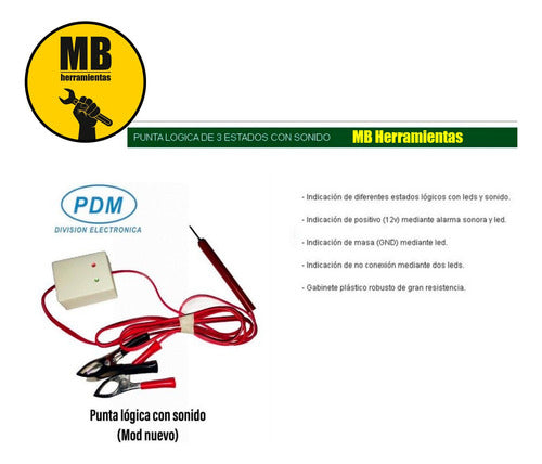 PDM Punta Logica Con Sonido Automotor E10 PDM .pd 1