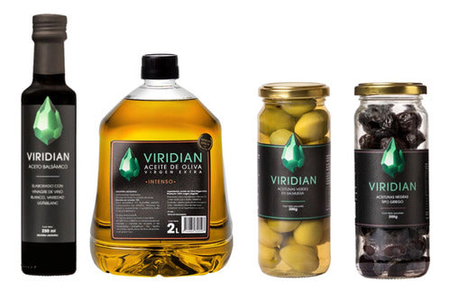 Combo Viridian Aceite Oliva Intenso 2l + Aceto + Aceitunas 0