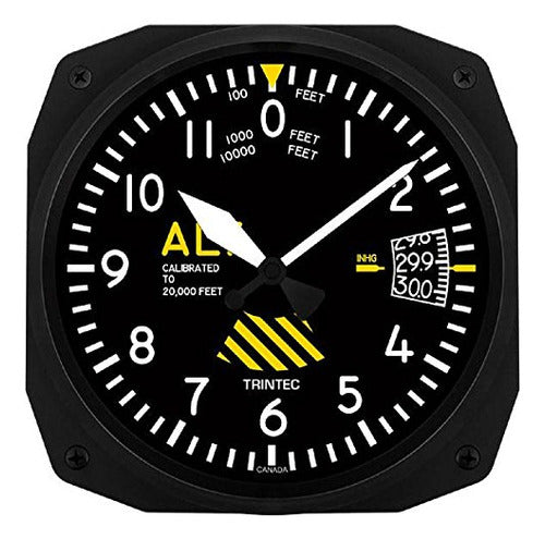 Trintec 30th Anniversary 10" Aviation Altimeter Wall Clock 0