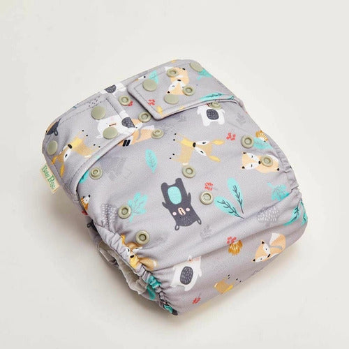 Reusable Eco-Friendly One-Size Cloth Diaper in Gray Forest Print 1