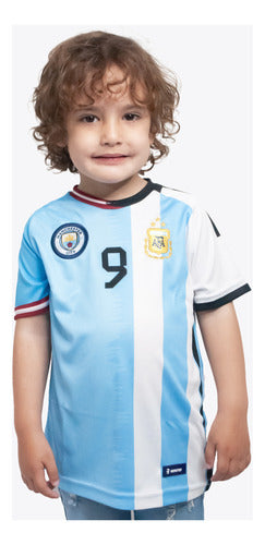 J.Alvarez (Miti-Miti) Manchester City - Argentina Children's T-Shirt 3