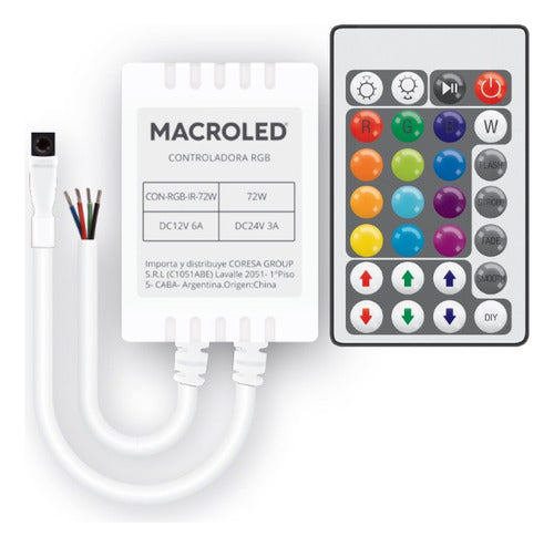 Macroled Infrared Controller with Remote Control 12V 0