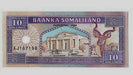 Fk Billete Somaliland 10 Shilling 1994 P2 Segundo Emitido. 0