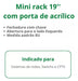 Mini Rack Parede Servidor 8u Padrão 19 2 Bandejas 250mm 7