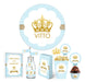 Kit Imprimible Corona Dorada Principe Candy Bar Invitaciones 0