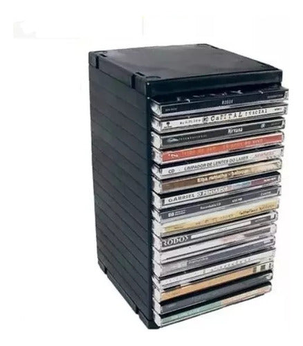 5 Unid Porta Cd - Rack Newness Capacidade 16 Cd´s 0