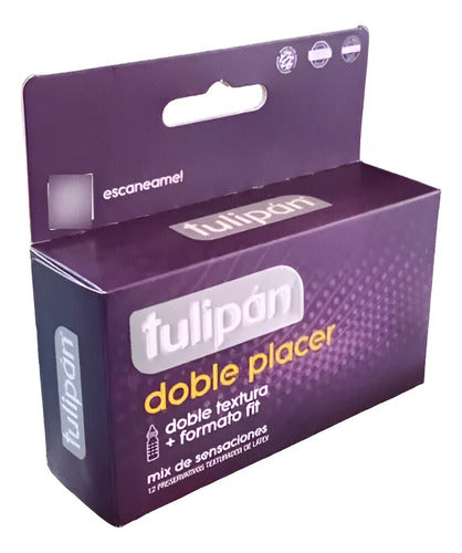 Preservativos Tulipán Doble Placer X 12 Unidades Discreto 0