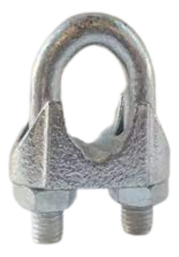 Set of 10 Galvanized Steel Cable Clamps 3/8 10mm 0