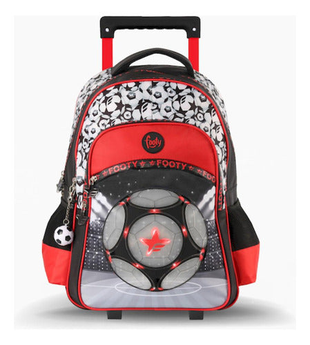 Footy Mochila Carro Champion 45cm Luz Led 18 Pulgadas 0