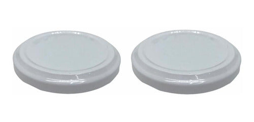 Metallic Screw-On Jar Lid 63mm White x100 0