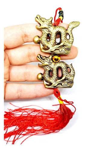 Unique Feng Shui Dual Dragon Pendant - A Captivating Oriental Décor! 1