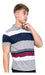 Men's Premium Imported Striped Cotton Polo Shirt in Special Sizes 30