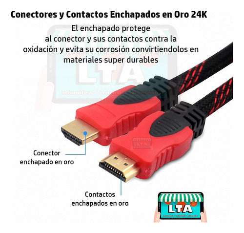 Cable Hdmi Mallado Con Filtros 8.5 Metros Garantía X Vida 5