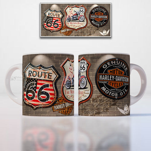 Plantillas Para Tazas Harley Davison , Pack Sublimacion 5