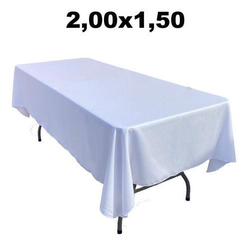 Tropical Stain-Resistant Tablecloth 2.00x1.50 + 6 Napkins 2
