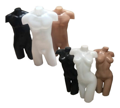 Maniquie Torso Medio Cuerpo De Plastico Irrompible 0