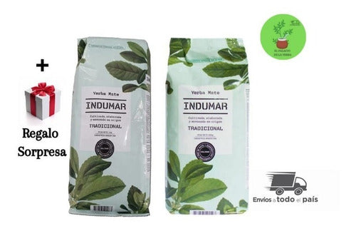 Indumar Yerba Mate X 20u De 500gr + Surprise Gift 5