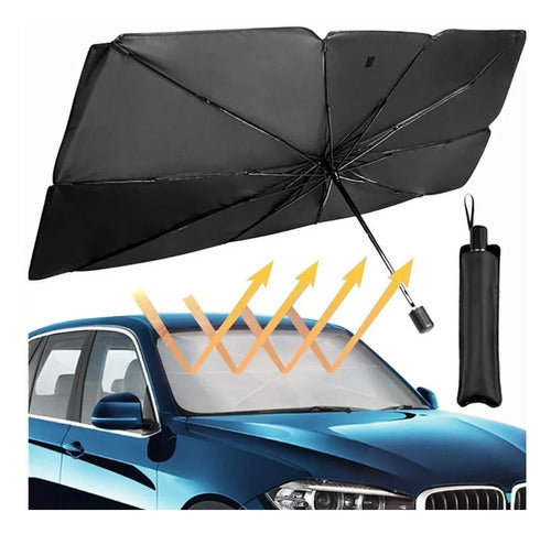 Protector P/ Parabrisas Rayos Uv Parasol Auto Plegable 1