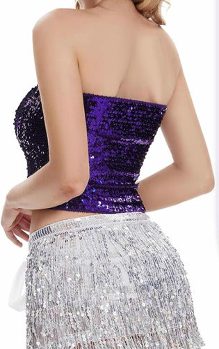 One Place Super Strapless Sequin Top for Women 1