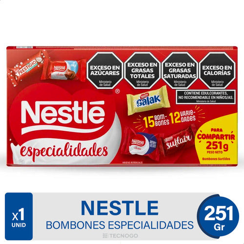 Nestlé Especialidades Bombones Chocolate Caja 251g Golosinas 0