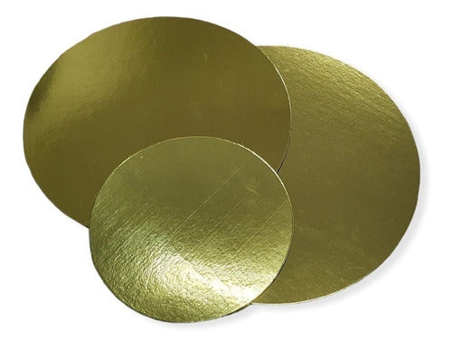 PROBAC Metallic Gold Round Cardboard Discs 24 Cm (Pack of 10) 0