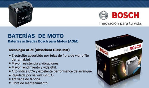 Bosch YTX12 YTX12BS Gel Battery for V Strom 650 Hyosung and More 1
