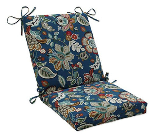 Pillow Perfect 573410 Square Corner Chair Cushion in Peacock Blue 0