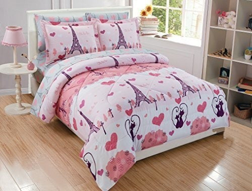 Juego De Edredon Mk Home 7pc Queen Para Niñas Ropa De Cama 0