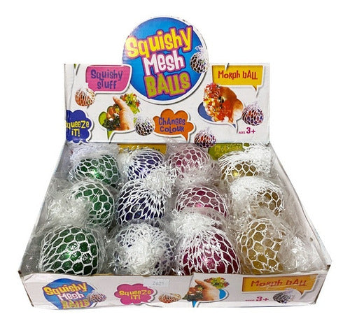Squishy Glitter Balls in Net Box of 12 Units Norca Wholesale 0